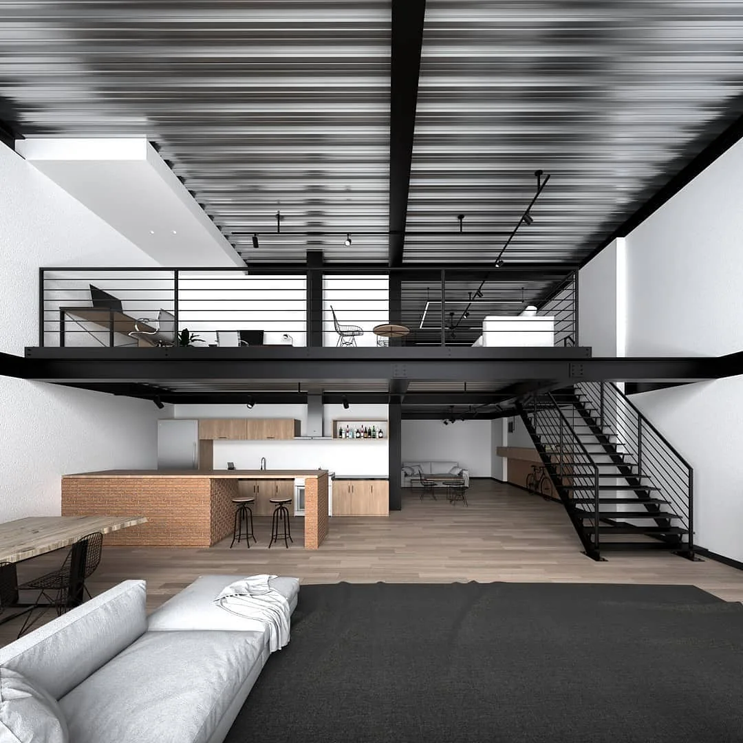Mezanino residencial em loft