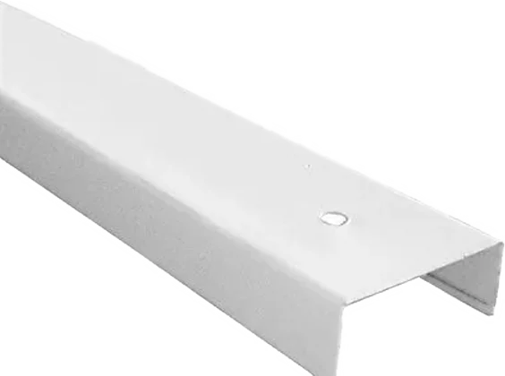 Perfil U de aço branco para divisória Eucatex