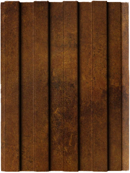 Painel Ripado Slim Externo Aço Corten