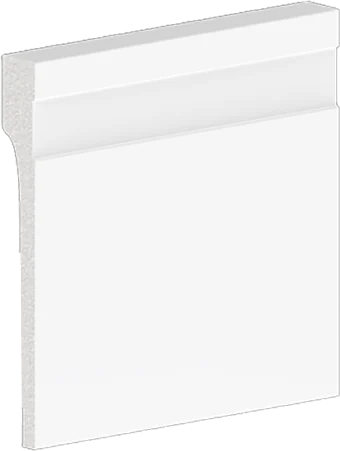Rodapé Poliestireno Frisado Sobrepor Branco 12cm